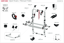 Carry-bike Opel Vivaro / Renault Trafic 02093B72A