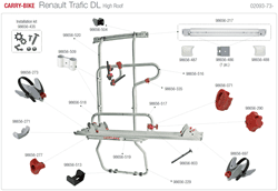 Carry-bike Renault Trafic DL High Roof 02093-73-